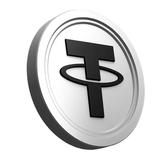 Gráfico do token Tether USDT exibido na seção de informações da plataforma